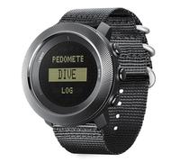 Asixxsix Montre de Plongée Unisexe Submersible à 100 M, Montre-Bracelet de Plongée Numérique, écran LCD avec Minuterie et Compteur de Pas, Baromètre, Thermomètre, Boussole