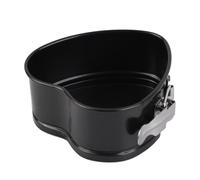 Asixxsix Moule à Gâteau en Forme de Cœur, Mini Monle à Gâteau au de la Vive Acier au Carbone de 4 Pouces, Moules de Cuisson en Forme de Cœur avec Fond Amovible, à en
