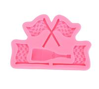 Asixxsix Moule Fondant, Températures élevées à L'épreuve de la Course de Course à Thème du Thème du Silicone Fondant, Moule de Silicone de qualité Aliment