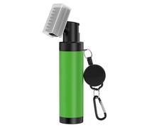 Asixxsix Nettoyant pour Clubs de Golf, Brosse à Eau de 150 ML avec Corde Rétractable 70-75 Cm, Fixation à Clamp/Holder pour Accessoires de Golf pour Hommes et Femmes (Green)