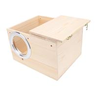 Asixxsix Nichoir pour Perruches, 11,81 X 9,84 X 7,87 Pouces, Nid D'oiseau en Bois Massif, Nichoir Facile à Installer, Nichoir pour Calopsittes, Inséparables, Perruches, Canaris