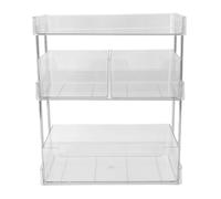 Asixxsix Organisateur de Sachets de thé, Boîte de Rangement Transparente pour Sachets de thé en PET, Support de Rangement pour Organisateur de Station de, pour Comptoir D'armoire, (Conception à 3