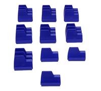 Asixxsix Organiseur de Clés Modulaires 10 Pièces, Support de clé Magnétique avec Taquets Antidérapants pour Boîte à Outils, Tiroir de Rangement, Support de clé en ABS Bleu pour Clés de 6