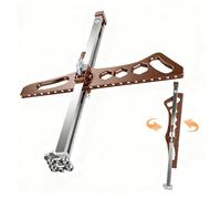 Asixxsix Outil de Coupe Pliable pour Cloisons Sèches, Double Positionneur Fixe pour des Coupes Précises, Plaque de Plâtre à Serrage Automatique avec 23 Roues, Tige Verticale