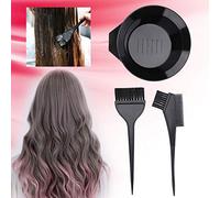 Asixxsix Outils Professionnels de Teinture pour Salon de Coiffure, Ensemble de 3 Brosses et Bols de Coloration de Cheveux, pour Stylistes et Barbiers