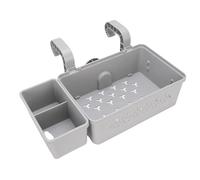 Asixxsix Panier de Rangement au Bord de la Piscine, Organisateur D'accessoires de Piscine Au-Dessus du Sol avec Porte-gobelet pour Piscines de Cadre Rond ou Ovales en Acier (Grey)