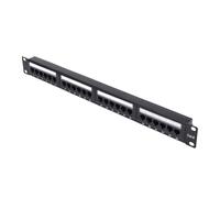 Asixxsix Panneau de Brassage 24 Ports, Panneau de Brassage Réseau RJ45 Cat6 Robuste, Panneau de Brassage Ethernet 19 Pouces à Mural ou en Rack 1U pour Cat6 Cat5e Cat5