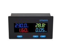 Asixxsix Panneau Multimètre Voltmètre Ampèremètre Numérique, 8 en 1, Compteur de Puissance Multifonctionnel, Tension, Courant, Facteur de Puissance, Fréquence, Moniteur D'énergie, écran (100A)