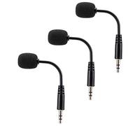 Asixxsix Paquet de 3 Mini Microphones pour Téléphone d'Ornineur, Micro-étendu RÉGLABLE Flexible, DESSIR du Bruit, PLIG ET Jour