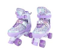 Asixxsix Patins à roulettes pour Enfants, Patins à roulettes Lumineux Réglables avec Roue Clignotante, Patins en Ligne Lisses et Silencieux, Roulement ABEC Triple Protection, Cadeaux (L)