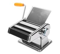 Asixxsix Pâtisserie réglable, Machine à nouilles manuelle en acier inoxydable multifonctionnelle avec manivelle à main poignée et cutter pour Spaghetti maison, Lasagne ou Skin Dumpling