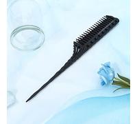Asixxsix Peigne à Cheveux pour Créer Différents Styles, Combinaison de Dents Longues et Courtes, Poignée Confortable, Fournitures de Salon (BLACK)