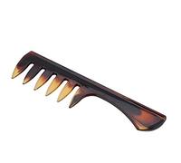 Asixxsix Peigne en Résine à Dents Larges et Lisses, Peigne à Cheveux Durable pour la Coiffure Professionnelle, Poignée Antidérapante (2 modèles de poignée à dents larges)