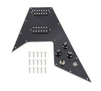 Asixxsix Pickguard pré-câblé, configuration des micros HH avec aimants céramiques et commutation des bobines, pour guitares électriques avec 12 trous de vis latéraux