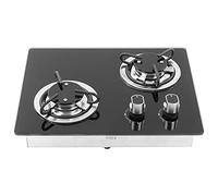 Asixxsix Plaque de cuisson à gaz 2 brûleurs pour camping-car, caravanes, bateaux, avec réglage multi-positions de la flamme et système d'admission d'air 3D.