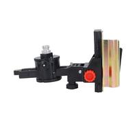 Asixxsix Plaque de Tête de Poteau Télescopique Réglable avec Support de Réglage Fin pour Support de Nivellement, Adaptateur d'outil de Niveau Laser avec Matériau ABS et Fer