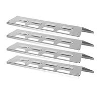 Asixxsix Plaques Chauffantes pour Gril à Gaz, 4 Couvercles de Brûleur de Gril en Acier Inoxydable, Déflecteur de Chaleur avec Pièces de Rechange pour de Jardin BY12 084 029 97 BBQ Tek GSF2818K