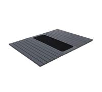 Asixxsix Plateau d'accoudoir de canapé, Plateau d'accoudoir de canapé Isolant Thermique avec en Silicone Antidérapante pour Une compatibilité Universelle avec Le, Solution de Rangement (Gris