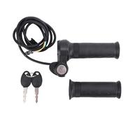 Asixxsix Poignée d'accélérateur à rotation complète, avec 2 clés, 3 broches, résistante aux intempéries, pour VTT, scooter, trottinette électrique et vélo électrique