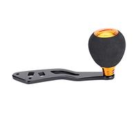 Asixxsix Poignée en Métal à Profil Bas avec Pièces de Rechange de Bouton EVA, Taille 94 Mm pour Les Amateurs de Pêche, 3 Options de Couleurs (Noir + Or)