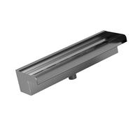 Asixxsix Pool Waterfall Fountain, 304 Déversoir en Acier Inoxydable avec Une Large Plate-Forme D'écoulement d'eau et 2 Options de Pipeline, pour la Décoration de L'étang de Piscine (500MM)