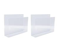 Asixxsix Porte-fichiers Mural en Acrylique Transparent, Paquet de 2 Pochettes Simples, Organisateur Mural avec Auto-adhésif, pour le Stockage de Dossiers de Lettres, de Brochures