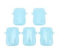 Asixxsix Porte-sachets réutilisables, anti-fuites, anti-déversement, anti-salissures, anti-fuites, multifonctions, anti-compression, pour bébés, lot de 5 (BLUE)