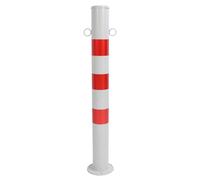 Asixxsix Poteau de Délination de la Circulation, Poteau de Barrière d'Alleté de 29,5 Pouces de Hauteur, de Cônes de Canaliseur en Acier, CouleUrs d'Avertislement Vives (rouge blanc)