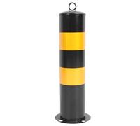 Asixxsix Poteau de Sécurit Routier, Barrière d'Alleté de Stationnement Jaune de 50 Cm de Longueur, Poteau de Délination de Circulation en Aciment Laminé à Froïde Épaissi