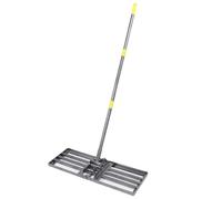 Asixxsix Rake de Nivellement de la Pelouse, Niveleur de Pelouse de 30x10 Pouces avec Une Poignée Réglable de 48 à 78 Pouces, Effort Lourd D'effort de Sauvegarde du Niveau de Pelouse