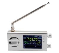 Asixxsix Récepteur Radio à Ondes Courtes, Radio Numérique avec écran LCD 3,2 Pouces, Batterie 5000 MAh, Puce TEF6686, Radio Portable pour SW CB VHF UHF WX AIR LW MW SSB FM AM (Silver)