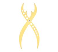 Asixxsix Règle de Ratio d'or pour Sourcils, Pied à Coulisse de Positionnement à Trois Points en Acier Inoxydable, Pied à Coulisse avec Design incurvé pour Extensions de Sourcils Microblading