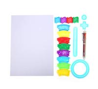 Asixxsix Règle géométrique en spirale, kit de dessin en spirale, pochoirs, ensemble de gabarits de règle en spirale, outil de peinture pour enfants, pour loisirs créatifs et croquis