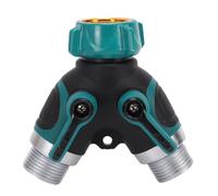 Asixxsix Répartiteur de Tuyau D'arrosage à 2 Voies, Séparateur de Robinet D'eau de Type Y pour Connecteur de Tuyau de 3/4", Séparateurs de Robinet D'extérieur en Métal Robuste, Connecteur (Style