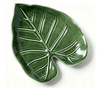 Asixxsix Repose-cuillère en Céramique, Support à Ustensiles en Forme de Feuilles Mignonnes pour Garder le Comptoir Propre, Résistant à la Chaleur pour le Dessus de la Cuisinière et le (Céramique)