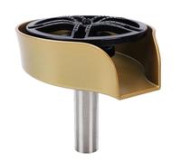 Asixxsix Rinceur en verre pour évier de cuisine, Nettoyeur de coupe haute pression à bouchon rotatif à 360 ° avec design extrait et joint de tuyau G3/8 pouces, pour verre à vin (or)