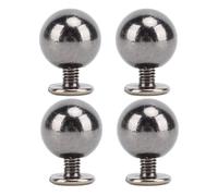 Asixxsix Rivets en Cuir, 50 Ensembles de Rivets à Bille en Fer de 8 Mm avec Vis de 6 Mm pour l'artisanat du Cuir, Vêtements, Chaussures, Sacs, Réparation de Ceintures (Argent Noir)