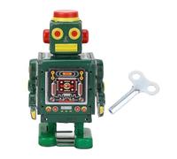 Asixxsix Robot Vintage de Refoulement, Retro Clockwork Spring Toy Collectibles Figurine for Collection Coffee Shop Home Decoration Photography Cadeaux D'accessoires Festival (Green)