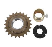 Asixxsix Roue de Vélo à Vitesse Unique, Roue de Vélo 22T avec Connecteur Adaptateur 30mm, Roue de Vélo Filetée Type Freehub Pièce de Rechange pour Moto Go Kart