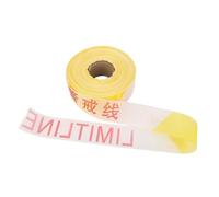 Asixxsix Ruban D'avertissement en Vrac, 6 Pièces Jaune Blanc Ruban de sécurité D'avertissement de Construction en Polyester Robuste avec Texte LIMITLINE en Gras, pour les Sites D'urgence