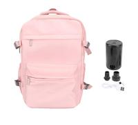 Asixxsix Sac à Dos de Voyage Sous Vide, Système de Compression D'air Extensible de 27 L, Sac à Dos D'affaires Léger pour Ordinateur Portable de 16", Pompe à Vide Incluse (PINK)