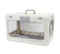 Asixxsix Sac de Transport pour Animaux de Compagnie, Portable, Transparent et Pliable, avec Ventilation, Assemblage Facile, Niche en Plastique de Grande capacité pour la Maison