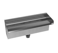 Asixxsix Sentifier en Cascade, Fontaines Extérieures en Acier Inoxydable Noir, Kit de Cascades avec Connecteur de Tuyau, Déversoir à Eau Rectangulaire pour Piscine, étang (400 mm)