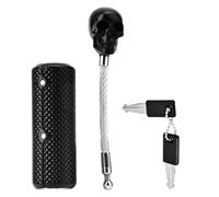 Asixxsix Serrure à Mot de Passe Douanière en Alliage de Zinc de Style Tête de Mort, Serrure à Combinaison de Haute qualité Approuvée par la TSA pour Effets Personnels, 3,5", Noir/argent (BLACK)