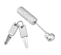 Asixxsix Serrure à Mot de Passe Douanière en Alliage de Zinc de Style Tête de Mort, Serrure à Combinaison de Haute qualité Approuvée par la TSA pour Effets Personnels, 3,5", Noir/argent (SILVER)