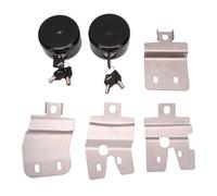 Asixxsix Serrure de Remplacement Complète pour Camionnettes Chevy et à Partir de 1997, Portes Latérales Arrière à Charnière, avec Housses Anti-intempéries et Accessoires D'installation,