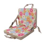 Asixxsix Siège de Stade Pliant pour Le Blanchisseur, Coussin de Chaise de Stade Comfort avec Un Soutien au Dos, Sièges Blanchis Rembourrés pour Les Concerts Sportifs de Camping en Plein (Fleur)