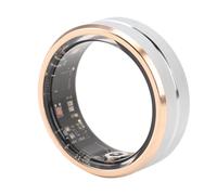 Asixxsix Smart Ring Health Tracker, Fitness Sommeil Fréquence Cardiaque Sang Oxygène Tracker Smart Ring IP68 Podomètre Portable étanche, 15 Jours D'autonomie de la Batterie (Bord d'or)