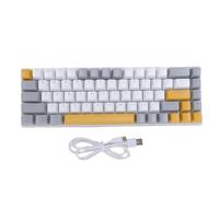 Asixxsix Souris sans Fil, Souris Bluetooth Rechargeable silencieuse avec rétroéclairage RVB et 3 Modes BT5 0 BT3 0 2 4G, Clavier Gaming pour Ordinateur Portable, PC et Tablette (Jaune Gris Blanc)