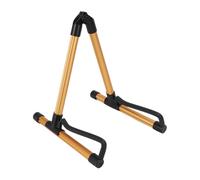 Asixxsix Stand de Guitare, Portable Pliant un Support D'instrument à Cadre avec Coussinets en Caoutchouc Doux pour Guitares électriques Acoustiques ukulélé de Violon (GOLD)